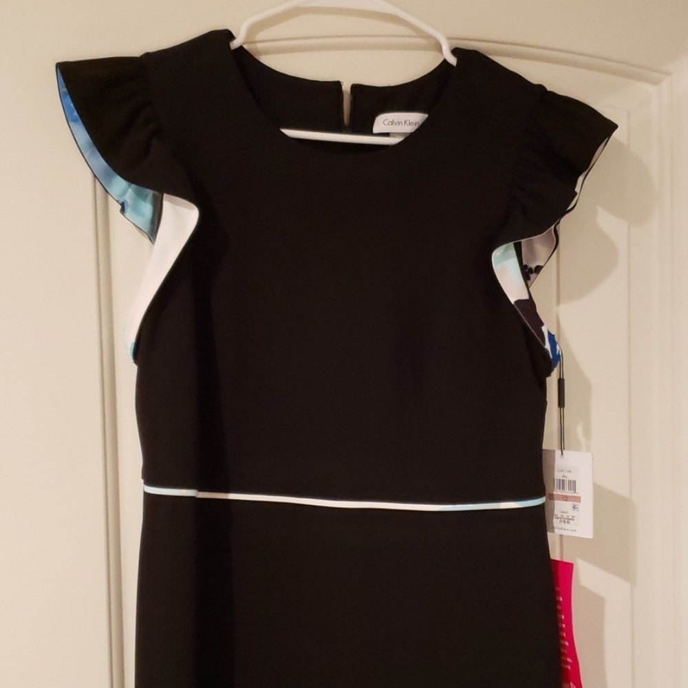 Calvin Klein ruffle sleeve dress size 12